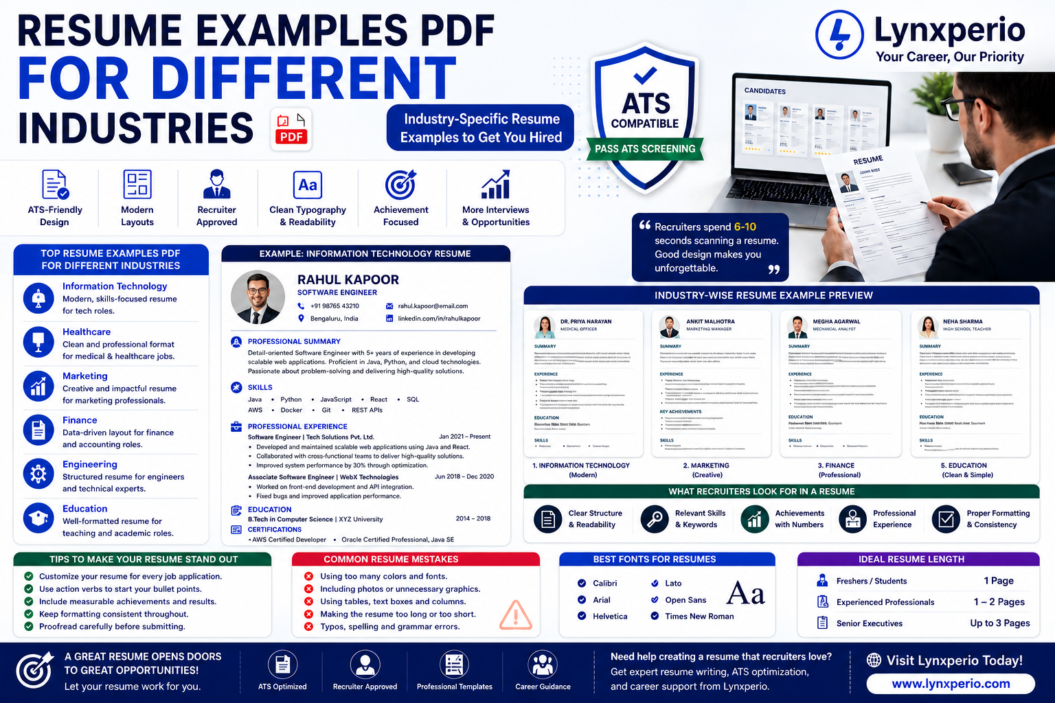Resume Examples PDF for Different Industries